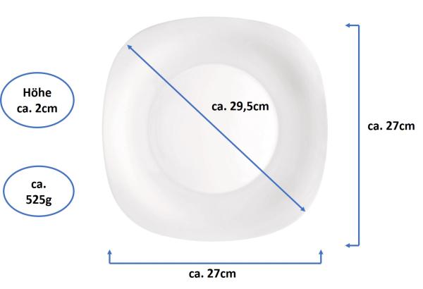 Parma Teller flach 27cm - 6 Stück
